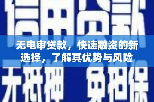 达仁无电审贷款，快速融资的新选择，了解其优势与风险