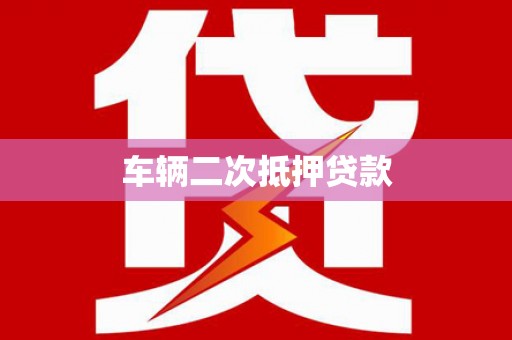 达仁车辆二次抵押贷款