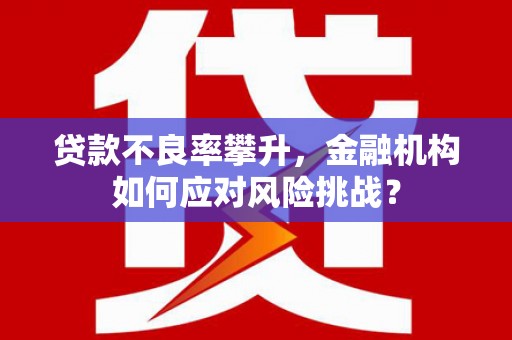 达仁贷款不良率攀升，金融机构如何应对风险挑战？