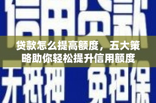 达仁贷款怎么提高额度，五大策略助你轻松提升信用额度
