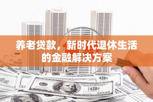 达仁养老贷款，新时代退休生活的金融解决方案
