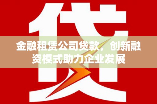 达仁金融租赁公司贷款，创新融资模式助力企业发展